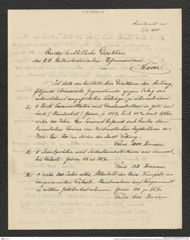 Nachlass Franz Steindachner, Brief von Ivan Gorup an die Direktion des k.k. kulturhistorisches Hofmuseums (15.01.1908), Inv.Nr. 171.01, Seite 1
